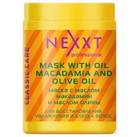 Nexprof Classic care Маска с маслом макадамии и маслом оливы для волос и кожи головы, 1000 мл