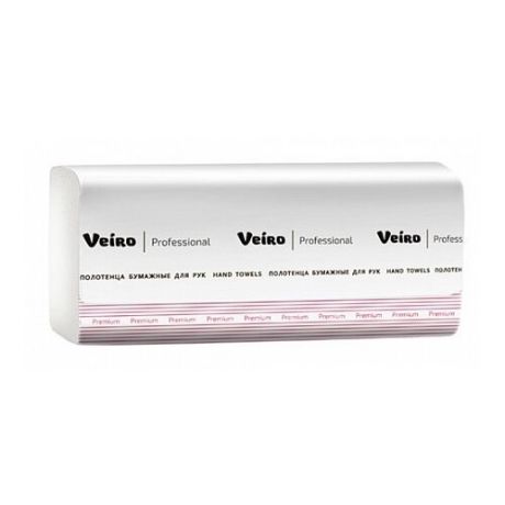 Полотенца бумажные Veiro Professional Premium KV306 белые двухслойные, 20 уп. по 200 лист.