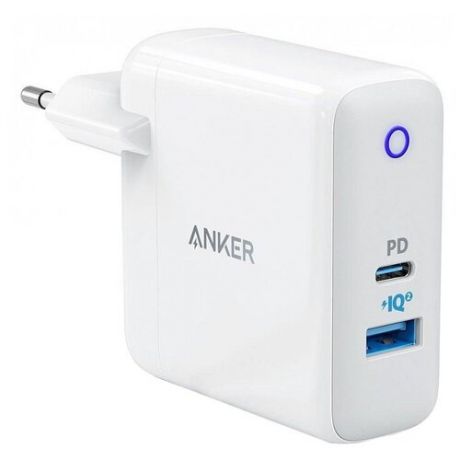 Сетевое зарядное устройство ANKER PowerPort 2 USB-C, белый