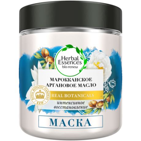 Herbal Essences bio:renew маска Марокканское аргановое масло для поврежденных волос, 250 мл, банка