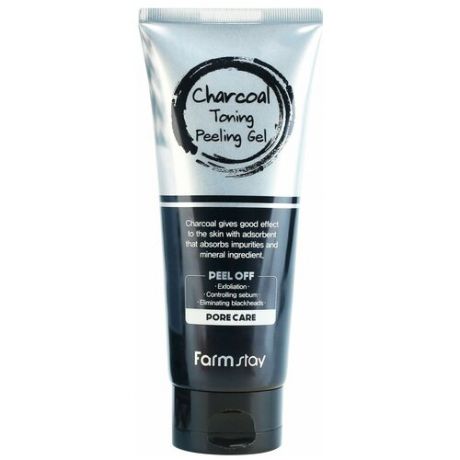 Farmstay гель-пилинг для лица Charcoal Toning Peeling Gel 180 мл