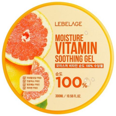 Lebelage Гель для тела Moisture Vitamin Soothing Gel увлажняющий успокаивающий, 300 мл