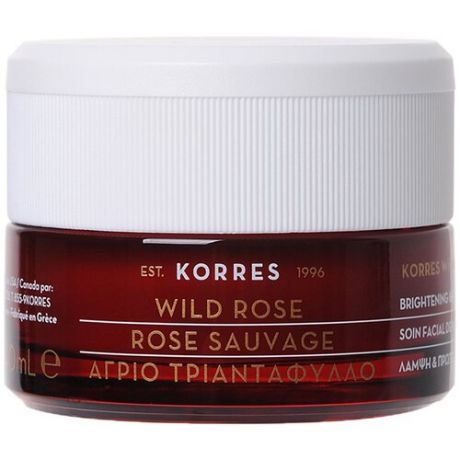 KORRES Wild Rose Brightening & First Wrinkles Advanced Repair Sleeping Facial Крем восстанавливающий ночной для коррекции первых морщин, 40 мл