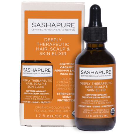 Sashapure Средство для волос и кожи Deeply Therapeutic Hair, Scalp & Skin Elixer, 50 мл