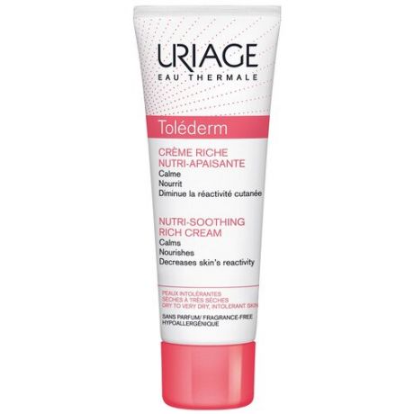 Uriage Tolederm Nutri-Soothing Rich Cream Питательный успокаивающий крем для лица для сухой кожи, 50 мл