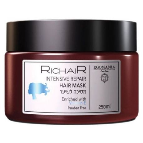 Egomania RicHair Intensive Repair Маска для волос «Активное восстановление» с витамином Е, 250 мл