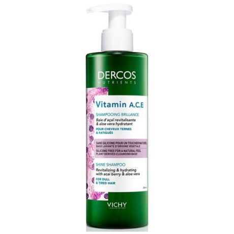 Vichy шампунь Dercos Nutrients Vitamin A, C, E для блеска волос, 250 мл