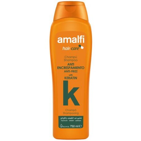 Amalfi шампунь Anti-frizz with Keratin для гладкости волос, 750 мл