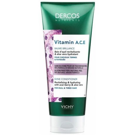 Vichy кондиционер для блеска волос Dercos Nutrients Vitamin A.C.E. Shine Conditioner, 200 мл