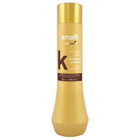 Amalfi кондиционер для волос Keratin с кератином и аргановым маслом, 1000 мл