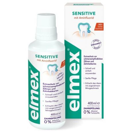Elmex ополаскиватель для полости рта Sensitive, 400 мл
