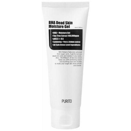Purito BHA Dead Skin Moisture Gel Обновляющий увлажняющий гель с BHA-кислотами для лица, 100 мл