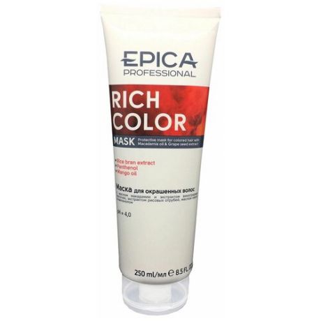 EPICA Professional Rich Color Маска для окрашенных волос, с маслом макадамии и экстрактом виноградных косточек, 1000 мл