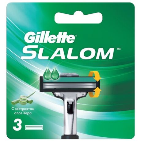 Сменные кассеты Gillette Slalom с экстрактом алоэ, 5 шт.