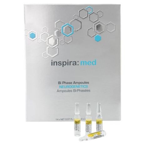 Inspira Cosmetics med Bi Phase Ampoules Neurogenetics Двухфазная сыворотка дя лица для экспресс-восстановления кожи, 2 мл , 14 шт.