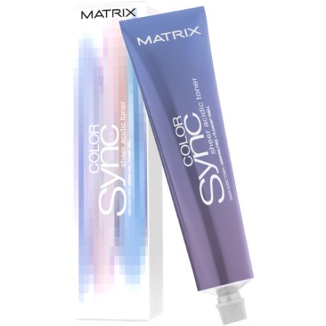 Matrix Color Sync тонер для волос Sheer acidic, прозрачный стальной, 90 мл
