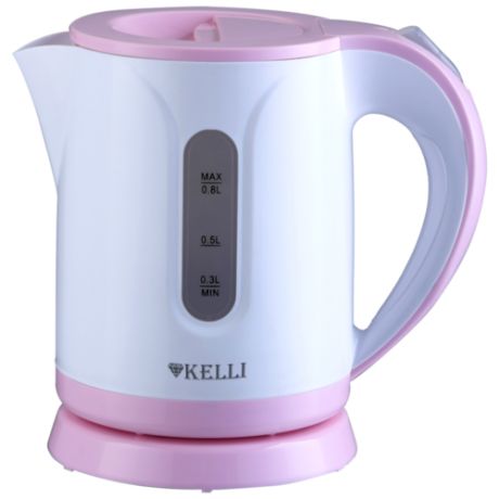 Чайник Kelli KL-1466, белый/розовый