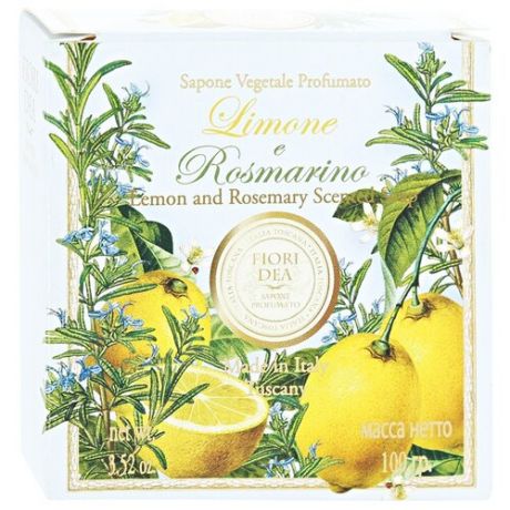 Fiori Dea Мыло кусковое Limone e rosmarino, 100 г