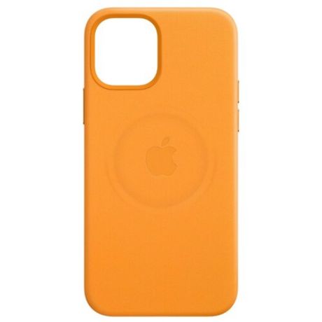 Чехол-накладка Apple MagSafe кожаный для iPhone 12 Pro Max золотой апельсин