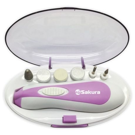 Аппарат для маникюра Sakura SA-5502, белый/фиолетовый