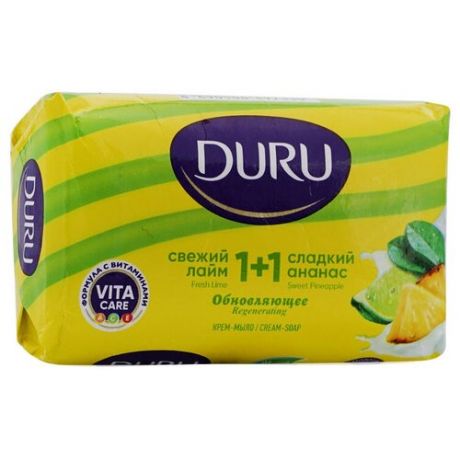 DURU Крем-мыло кусковое 1+1 Обновляющее, 80 г