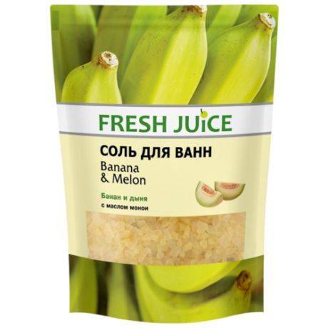 Fresh Juice Соль для ванн Banana & Melon, пакет, 500 г