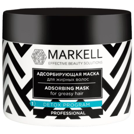 Markell Адсорбирующая маска для жирных волос Detox Professional, 290 г