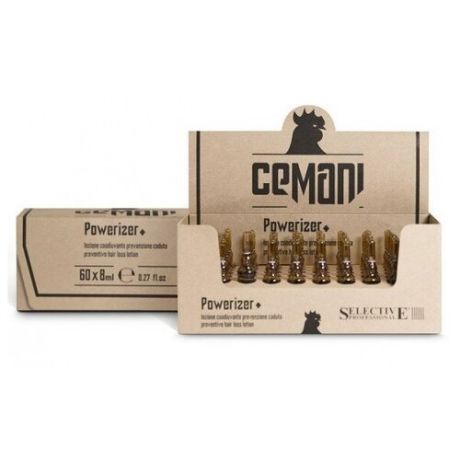 Selective Professional Cemani Powerizer+ Профилактический лосьон против выпадения волос (ампулы), 8 мл, 60 шт.