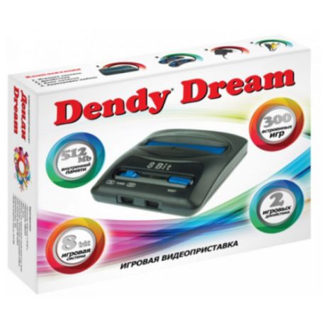 Игровая приставка Dendy Dream 300 встроенных игр черный