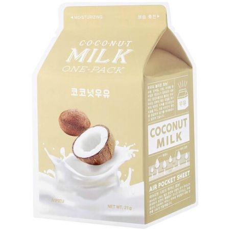 A'PIEU Маска тканевая с молочными протеинами и экстрактом кокоса Coconut Milk One-Pack, 21 г
