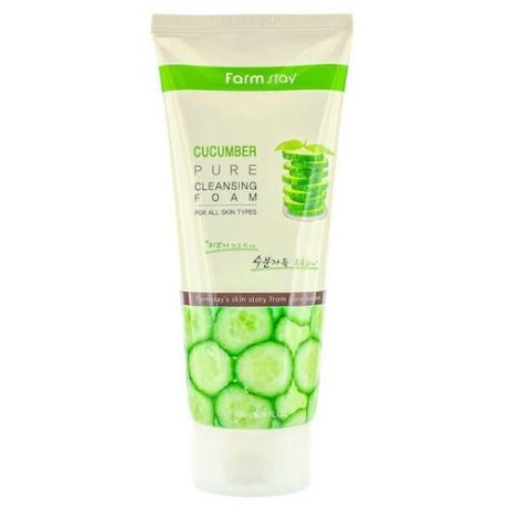 Farmstay пенка для умывания с экстрактом огурца Cucumber Pure Cleansing Foam, 180 мл