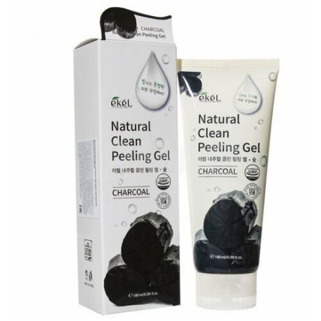 Ekel Пилинг-скатка Natural Clean Peeling Gel Charcoal с углём 180 мл