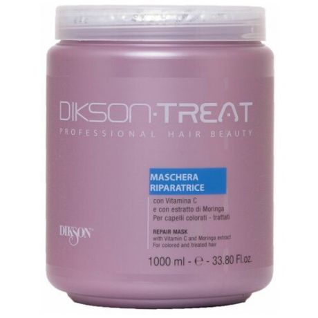 Dikson Treat Маска восстанавливающая с витамином С и экстрактом моринги для волос, 1000 мл