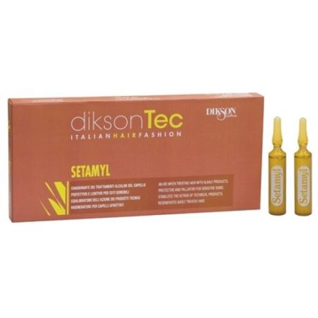 Dikson Setamyl Смягчающее ампульное средство при любой щелочной обработке волос, 12 мл, 12 шт.