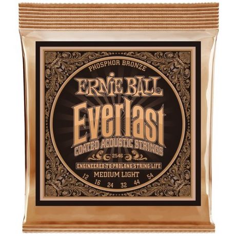 ERNIE BALL 2546 Everlast Coated Phosphor Bronze Medium Light 12-54 Струны для акустической гитары
