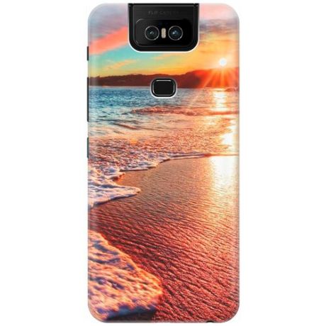 Силиконовый чехол на ASUS ZenFone 6 ZS630KL / Асус Зенфон 6 с принтом "Залитый светом пляж"