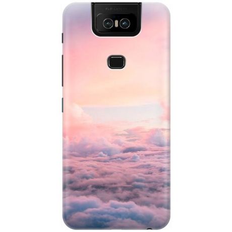 Силиконовый чехол на ASUS ZenFone 6 ZS630KL / Асус Зенфон 6 с принтом "Высоко над облаками"