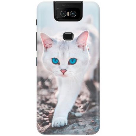 Силиконовый чехол на ASUS ZenFone 6 ZS630KL / Асус Зенфон 6 с принтом "Голубоглазый кот"