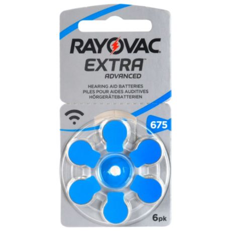Элемент питания Rayovac для слуховых аппаратов 675 1.45V (6 шт)