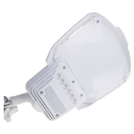 Лампа лупа на струбцине REXANT, квадратная 3D+20D, с подсветкой 6 LED, серия EXPERT, белая