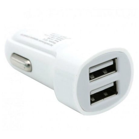 Автомобильное зарядное устройство BoraSCO 2 USB, 2,1A белое