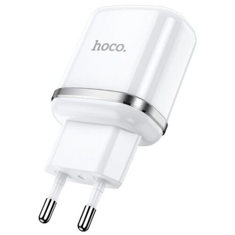 СЗУ, 2 USB 2.4A 12W (N4), HOCO, Умная зарядка, белый