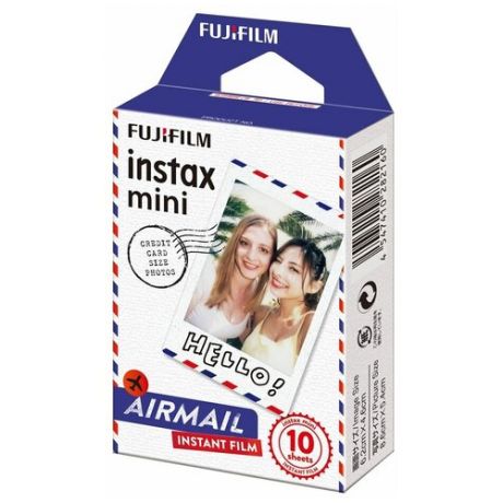 Картридж для моментальной фотографии Fujifilm Instax Mini Airmail, 10 шт., белый