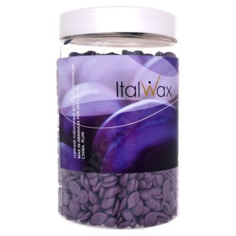 ItalWax Воск горячий пленочный Слива гранулы в банке 500 г фиолетовый