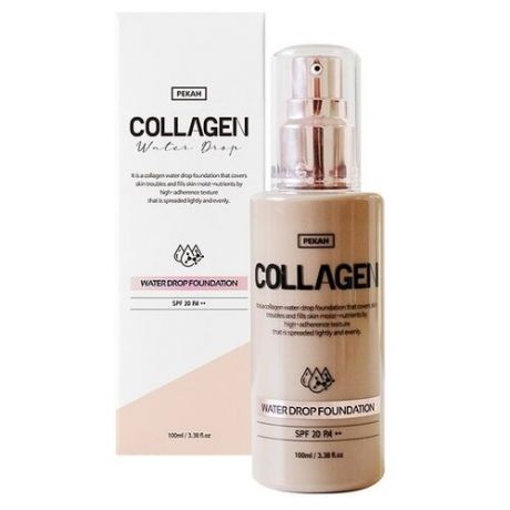 Pekah Тональный крем Collagen Water Drop, SPF 20, 100 мл, оттенок: 21 светло-бежевый