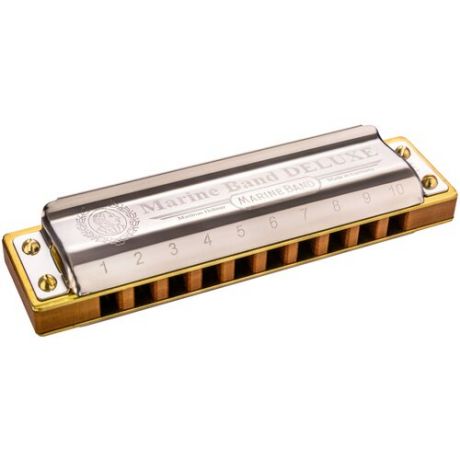 Губная гармошка Hohner Marine Band Deluxe 2005/20 (M200501X) C, серебристый