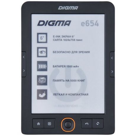 Электронная книга DIGMA E654 (2021) 4 ГБ, графит