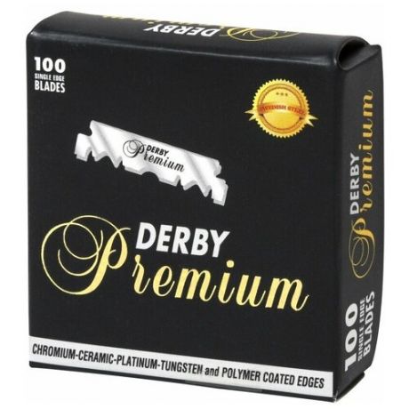 Derby Premium Barber Razor - Сменные лезвия для бритья 100 шт