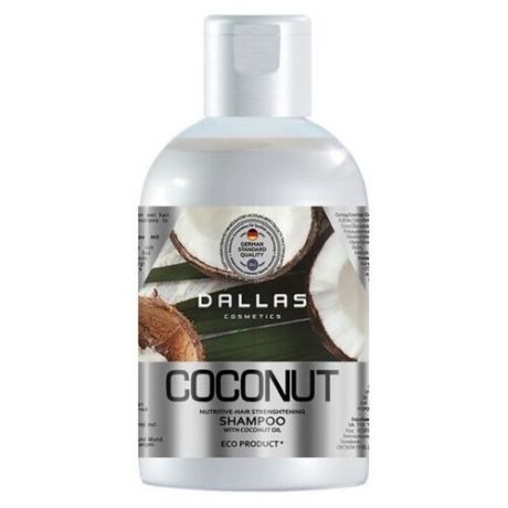 Интенсивно питательный шампунь Coconut с натуральным кокосовым маслом Dallas, 1000 мл