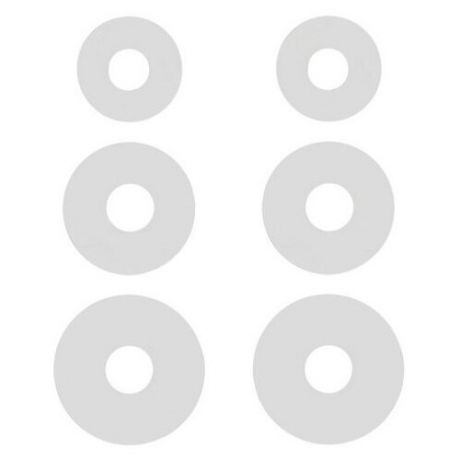Krutoff / Комплект амбушюр Krutoff для наушников (3 пары, размер S, M, L) белые